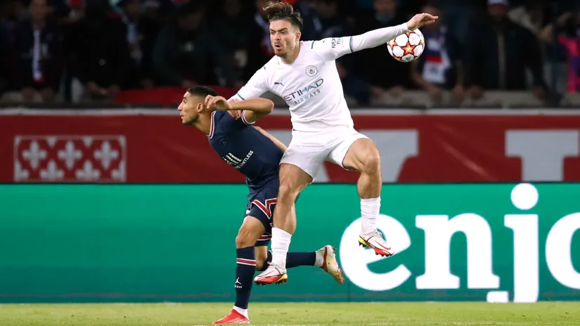 Ašraf Hakimi (PSŽ) i Džek Griliš (Mančester Siti)